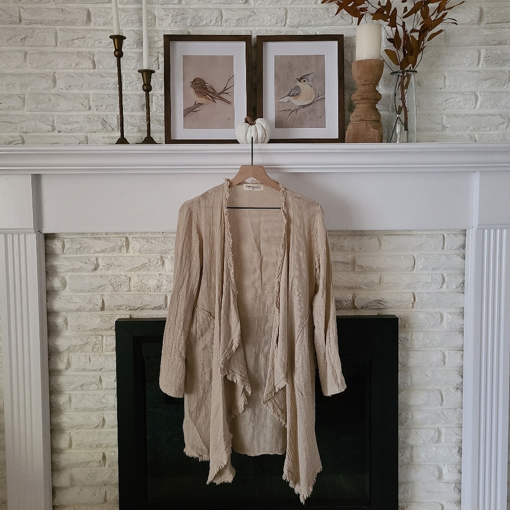 Impressions Linen Blend Cardigan